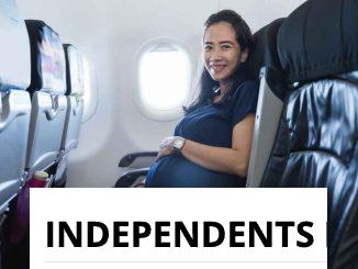 Embarazada en avión