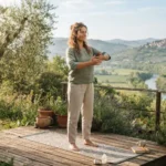 Persona practicando wellness en un entorno natural